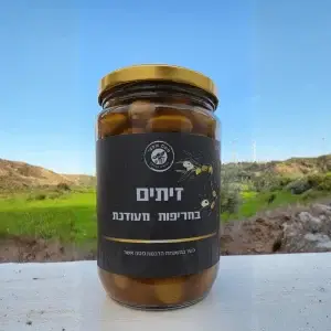 זיתים בזכוכית 1 ק״ג משק שספי